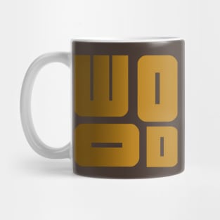 Wood, name, typography Mug